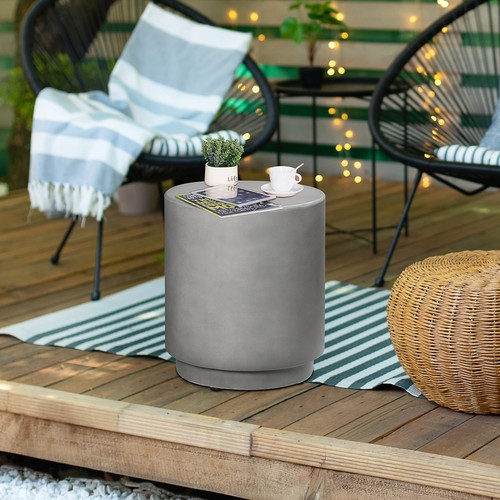 Accent table with concrete - with,